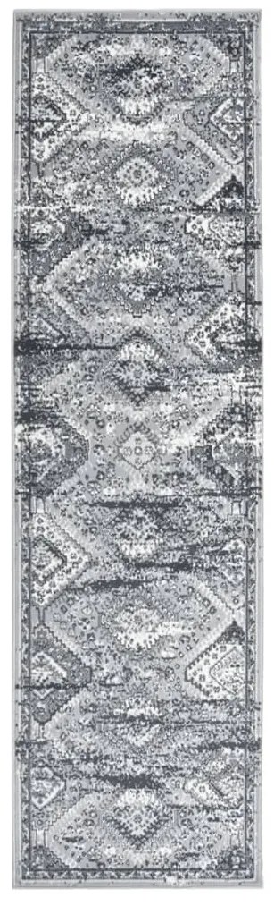 vidaXL Passadeira 100x350 cm polipropileno cinzento oriental