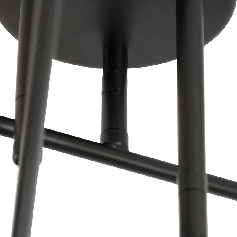 Candeeiro de teto inteligente preto com dourado 6 luzes incl. Wifi G95 - Sydney