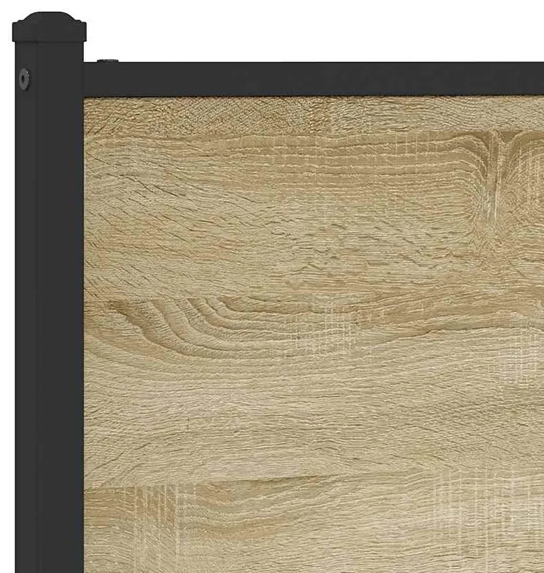 Estrutura de cama sem colchão 183x213cm metal carvalho sonoma