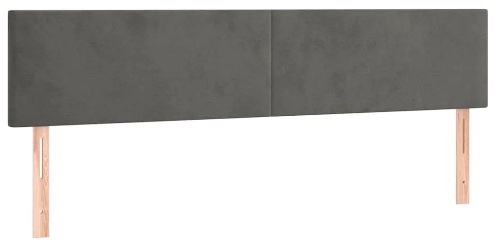 Cama boxspring com colchão 120x190 cm veludo cinzento-escuro