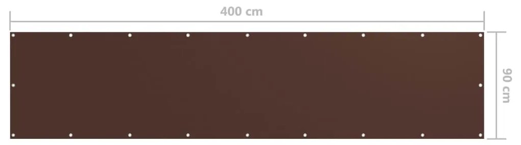 Tela de varanda 90x400 cm tecido Oxford castanho