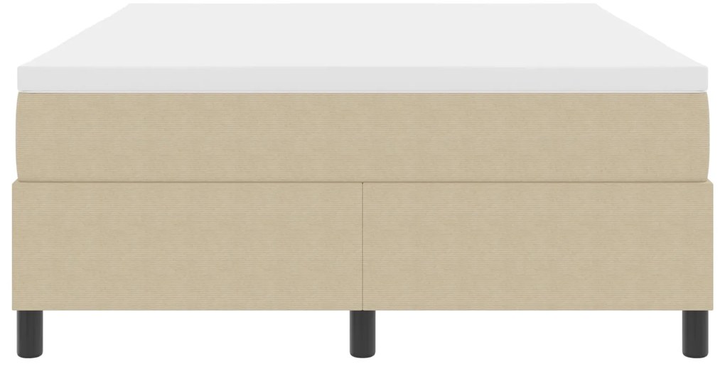 Cama Box Spring com Colchão Verde Claro Cinza 140x200 cm Tecido de Vel