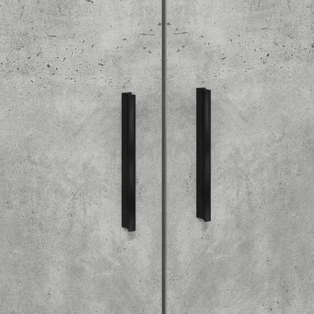 Estrutura de Cama de Armazenamento Cinza Concreto 75x190 cm
