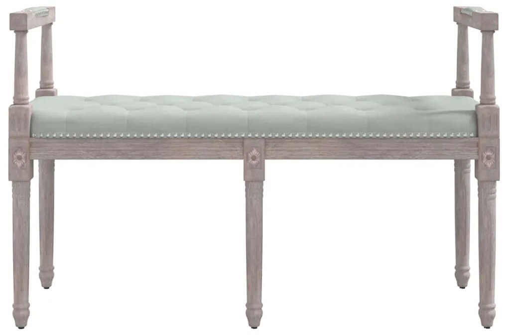 Banco 110x40x70 cm veludo cinzento-claro