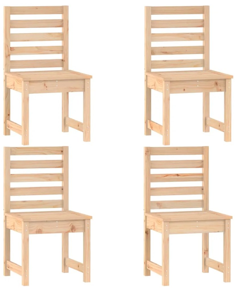 5 pcs conjunto de jantar p/ jardim madeira de pinho maciça