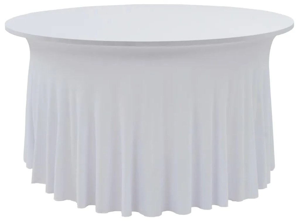 vidaXL Capa extensível para mesa c/ camilha 2 pcs 180x74 cm branco