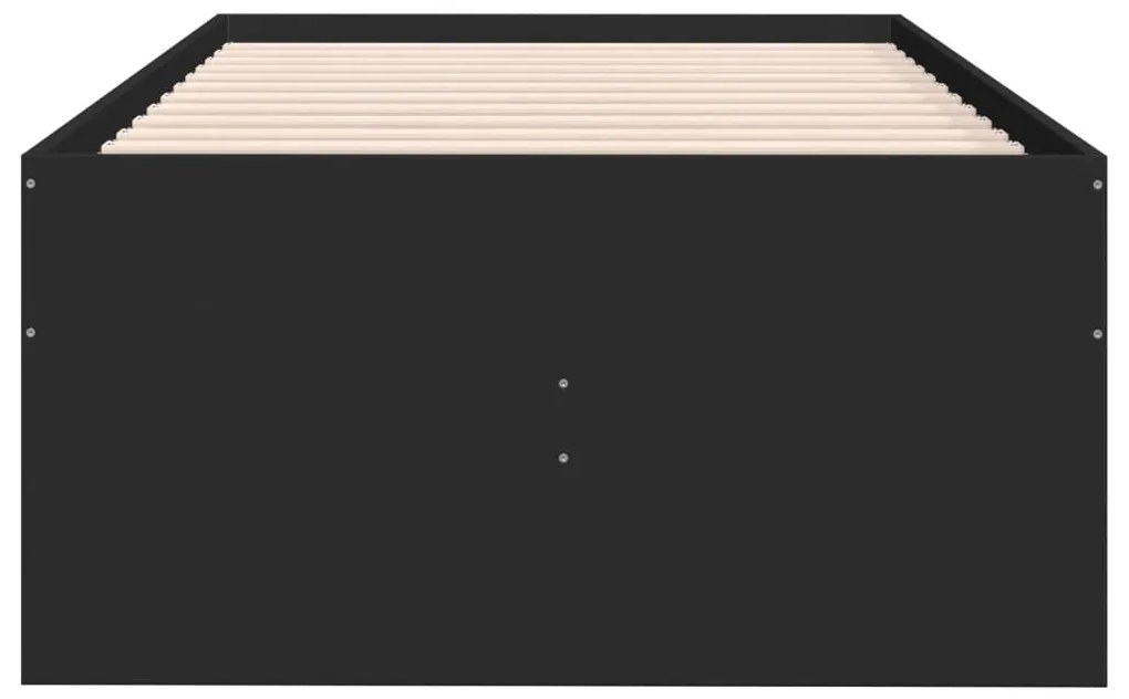 Sofá-cama com gavetas sem colchão 90x190 cm preto