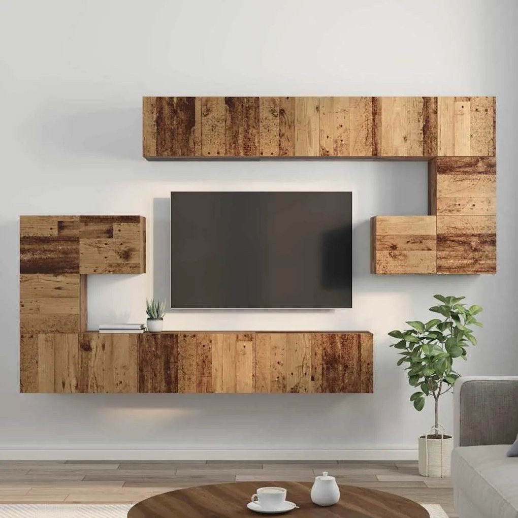 Conjunto de móvel de TV com prateleira Outros com armazenamento 10 pcs