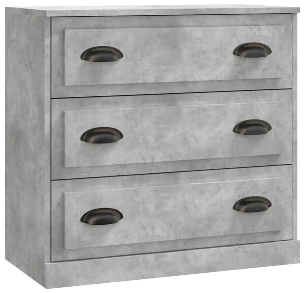 Aparadores 2 pcs derivados de madeira cinzento cimento