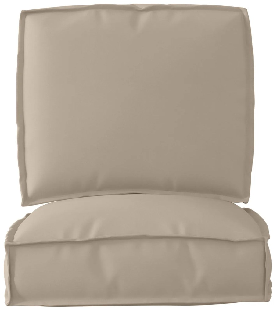 Conjunto de Almofadas para Paletes 2 Peças Taupe em Tecido Oxford