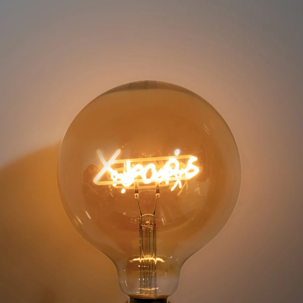 Lâmpada LED E27 de Natal Filamento G125 Âmbar 1.8W 100 lm 1800K