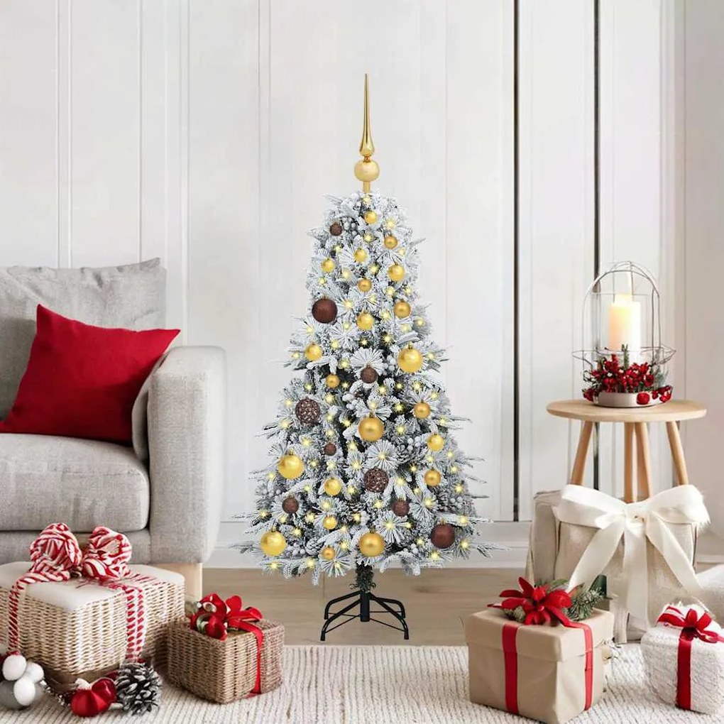 vidaXL Árvore de Natal Articulada Artificial Verde 120 cm PE e PVC