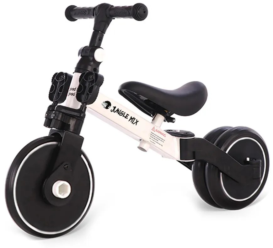 Triciclo infantil conversível 3 em 1 Jungle Mix Branco Biwond