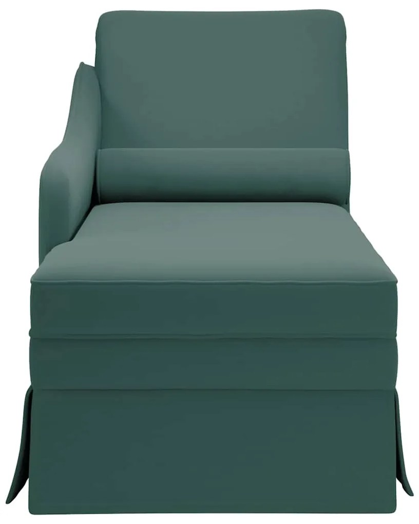 Chaise lounge c/ reforço/apoio de braços direito veludo