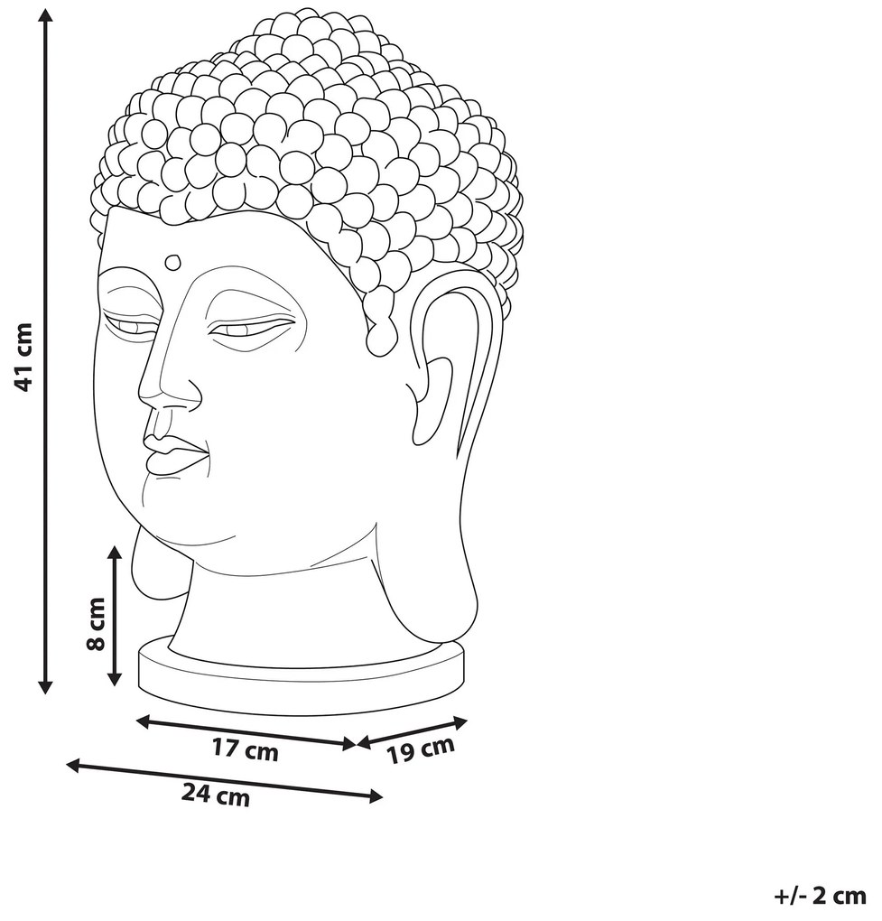 Estatueta decorativa branca BUDDHA Beliani