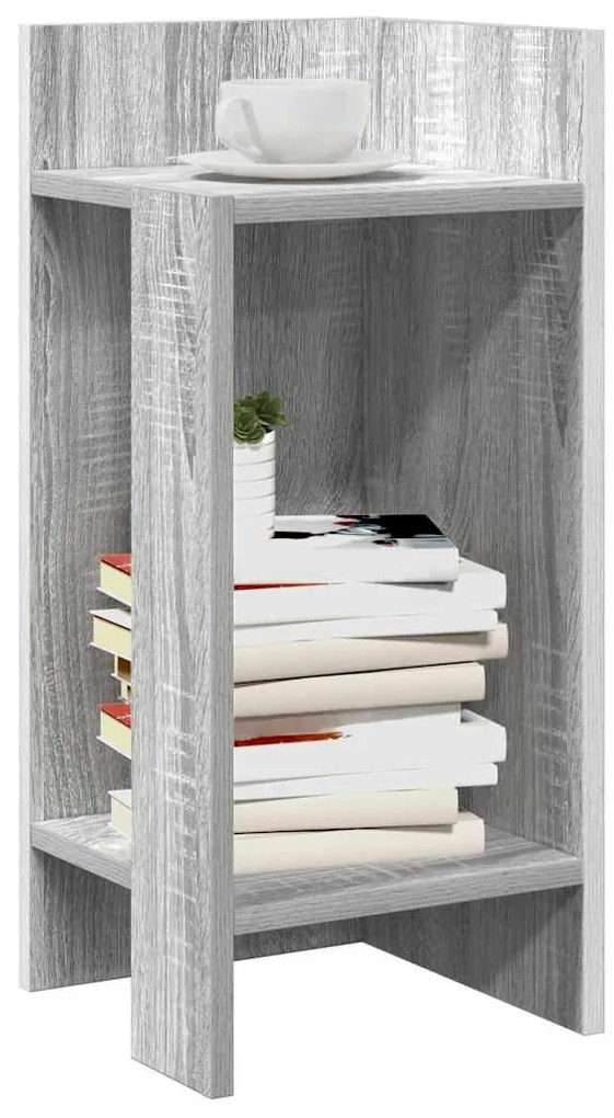 Mesas laterais 2 pcs prateleira 110x50x103 cm cinza sonoma