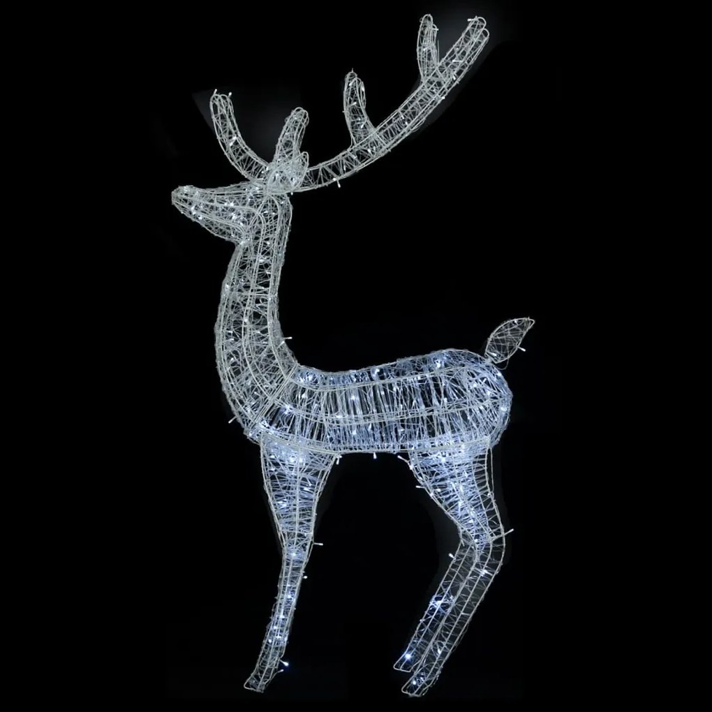 Renas de Natal XXL 2pcs 250 LEDs 180 cm acrílico branco frio