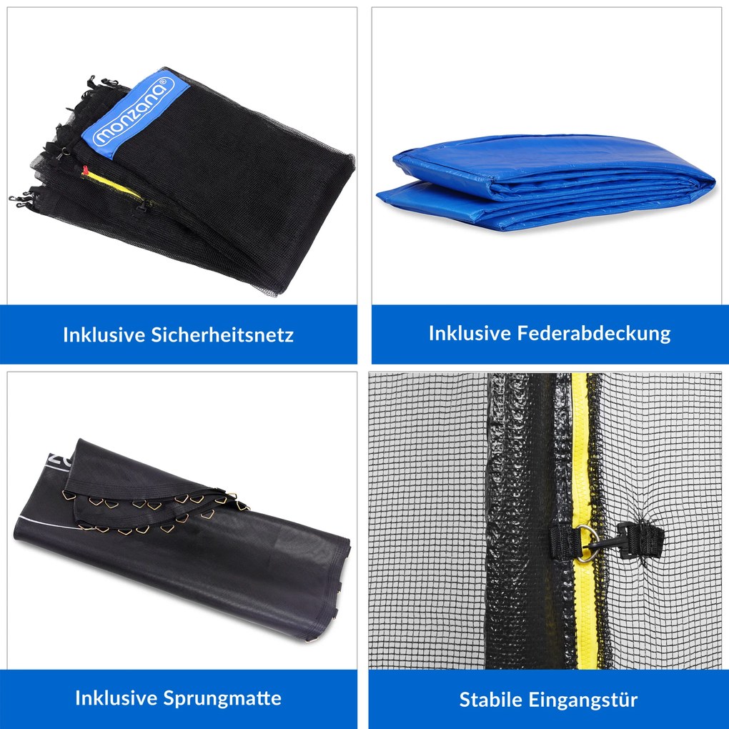 Trampolim Ø427cm incl. rede de segurança TÜV SÜD GS Azul