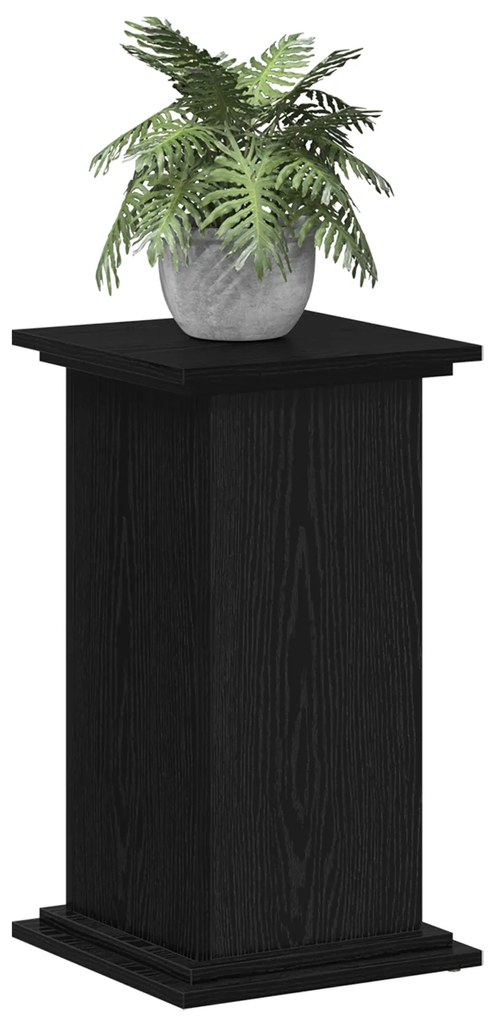 Suporte para Plantas Carvalho Preto 33x33x60 cm Madeira Revestida