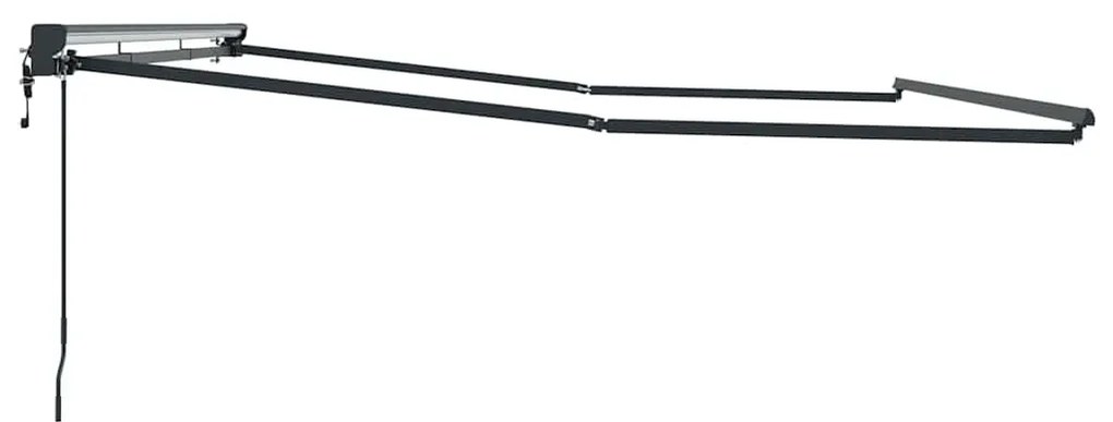 Toldo Elétrico Antracite 4 × 3 m Alumínio, tecido de poliéster