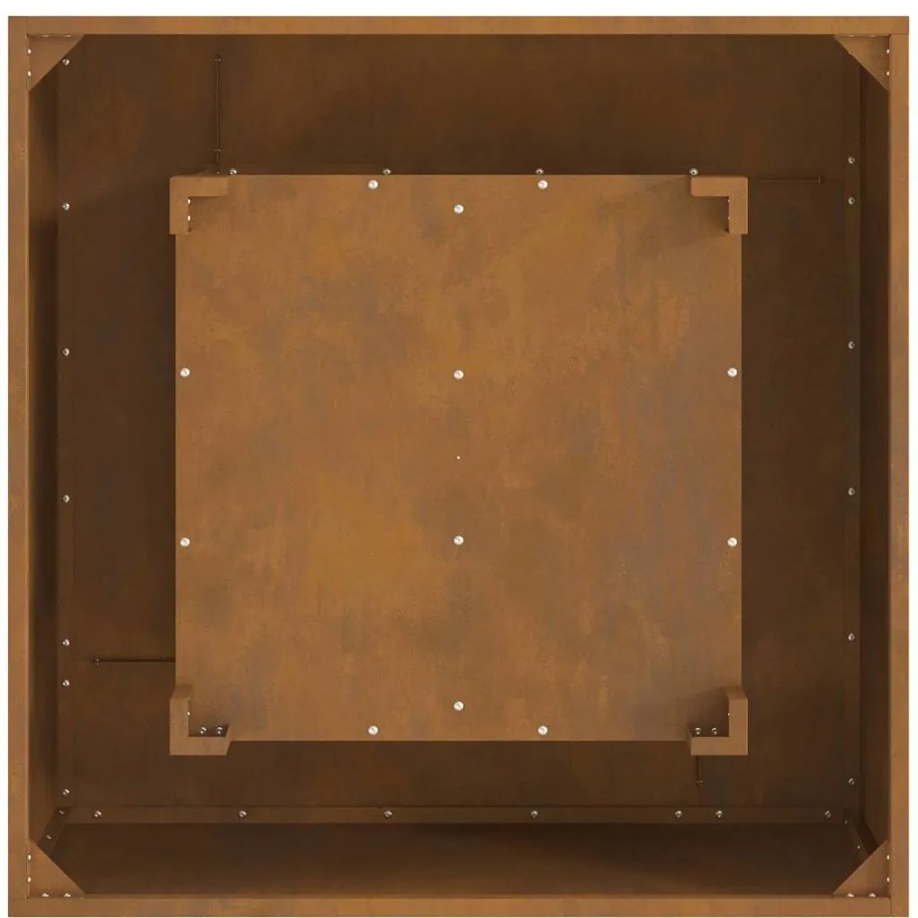 Fogo Square 80x80x40 cm Aço Envelhecido