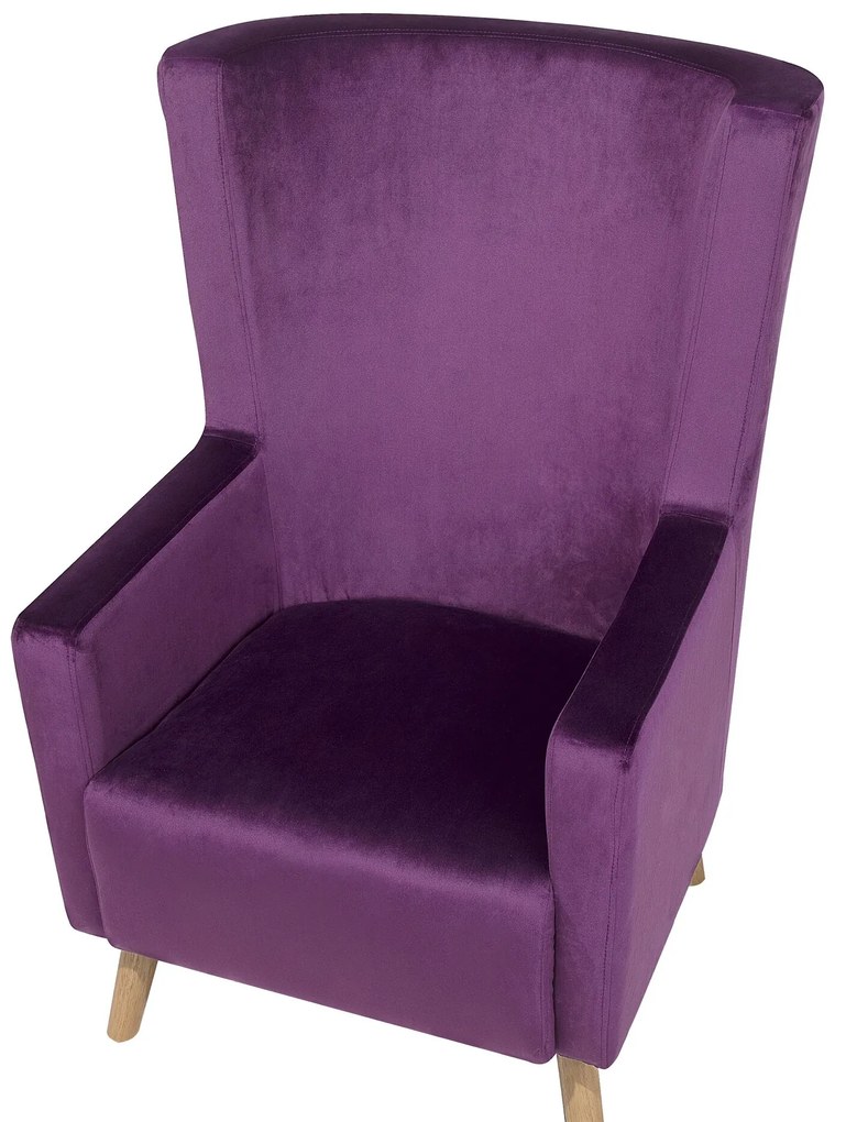 Poltrona em veludo roxo ONEIDA Beliani