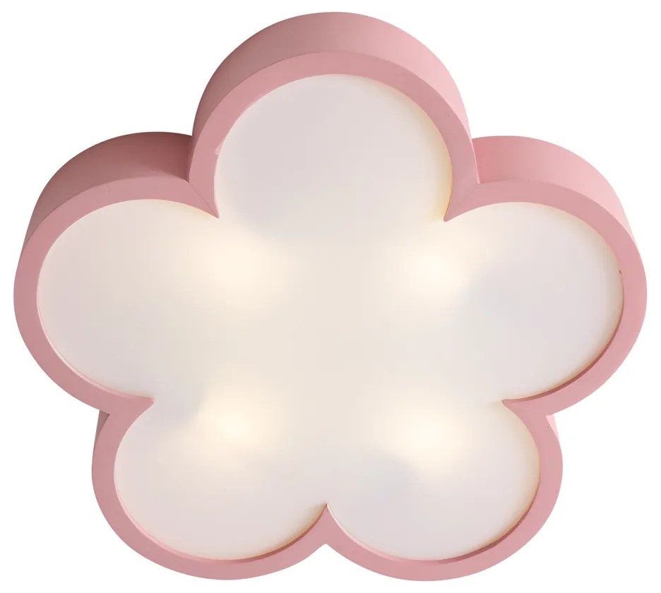Luminária de teto infantil rosa e branca - Lucille Para crianças