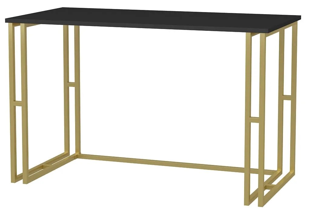 Secretária de Estudo Kane - Dourado Antracite - 120x60x74,8 cm