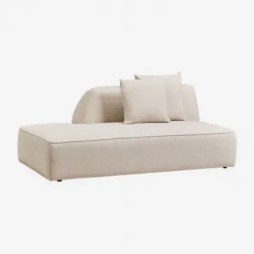 Módulo Divã Esquerdo Para Sofá Modular Estofado Cardea Chenille Bege Creme - Sklum
