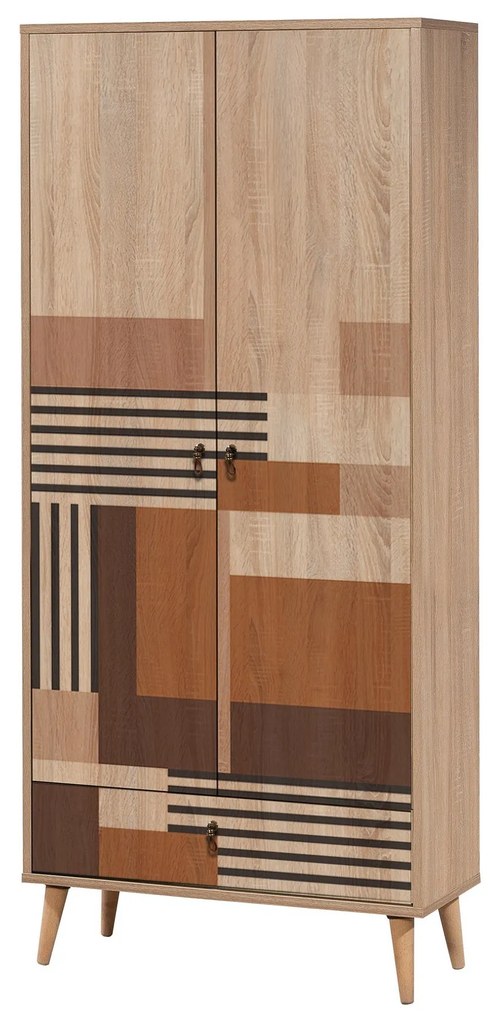 Roupeiro City – Multicolor – 80 cm x 190 cm x 45 cm