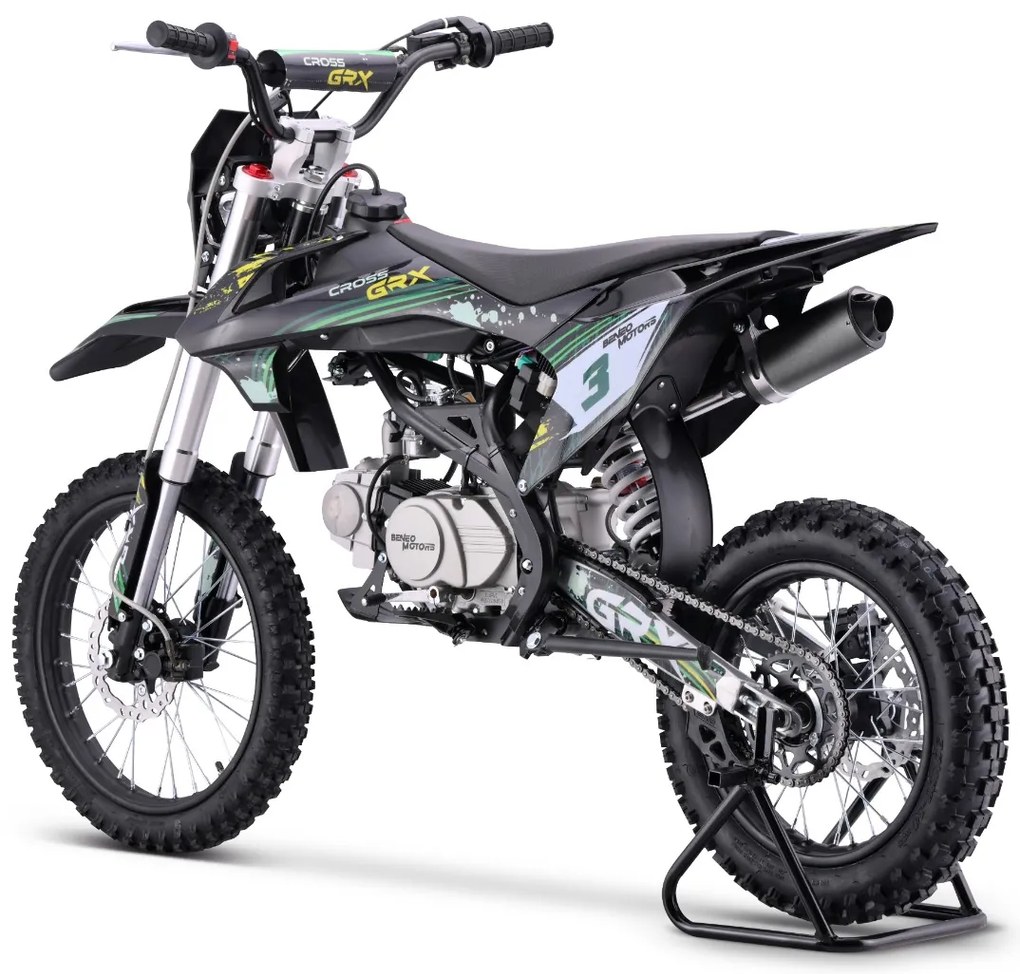 Mota cross Gasolina 125 cc para crianças e adolescentes Motors Cross GRX verde