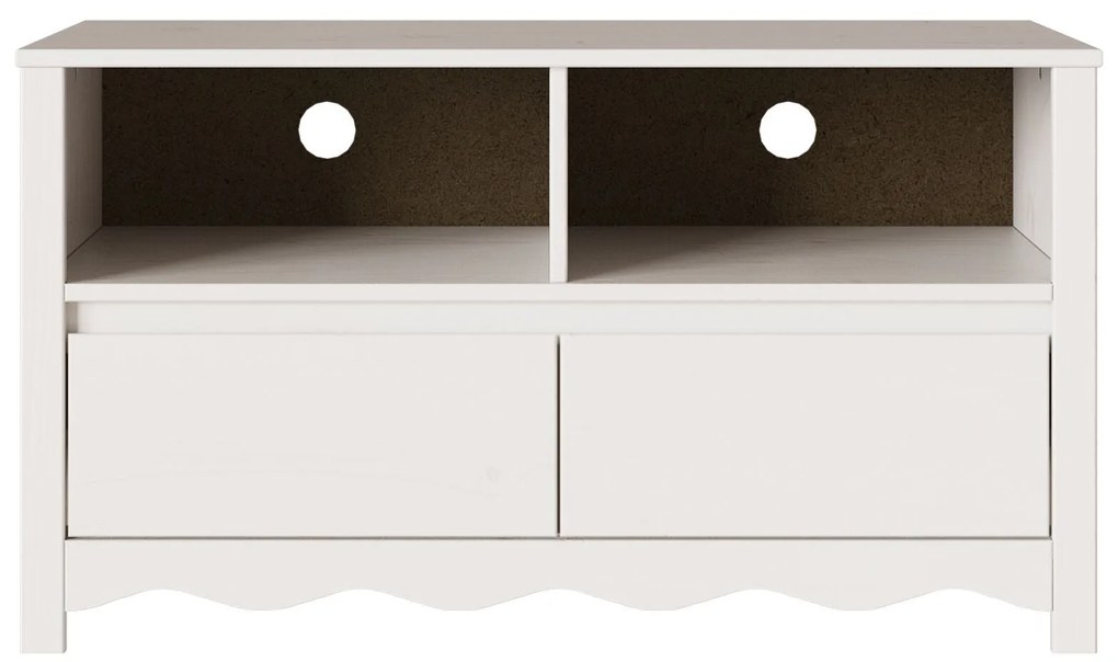 Aparador de TV vidaXL "DRAMMEN" Branco 99x43x55 cm Madeira Sólida de P