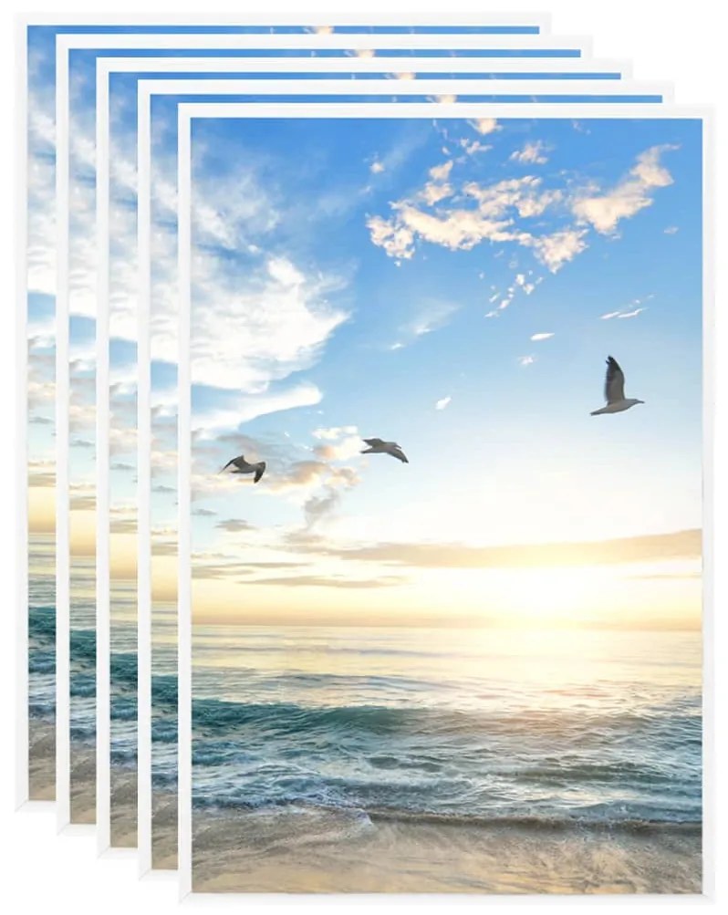 332353 vidaXL Molduras para parede 5 pcs 42x59,4 cm MDF branco