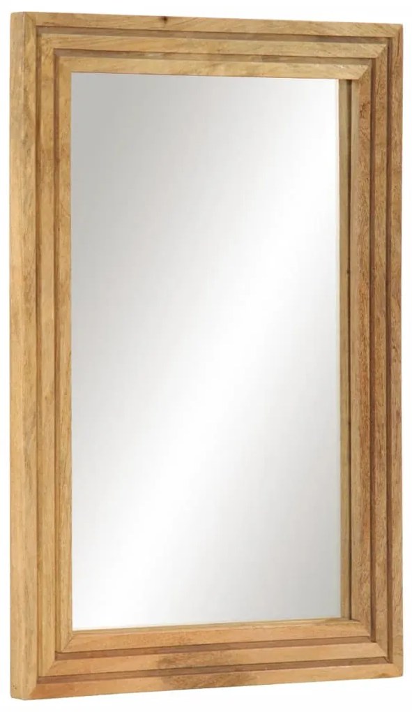 vidaXL Espelho de casa de banho 50x70 cm mangueira áspera maciça/vidro