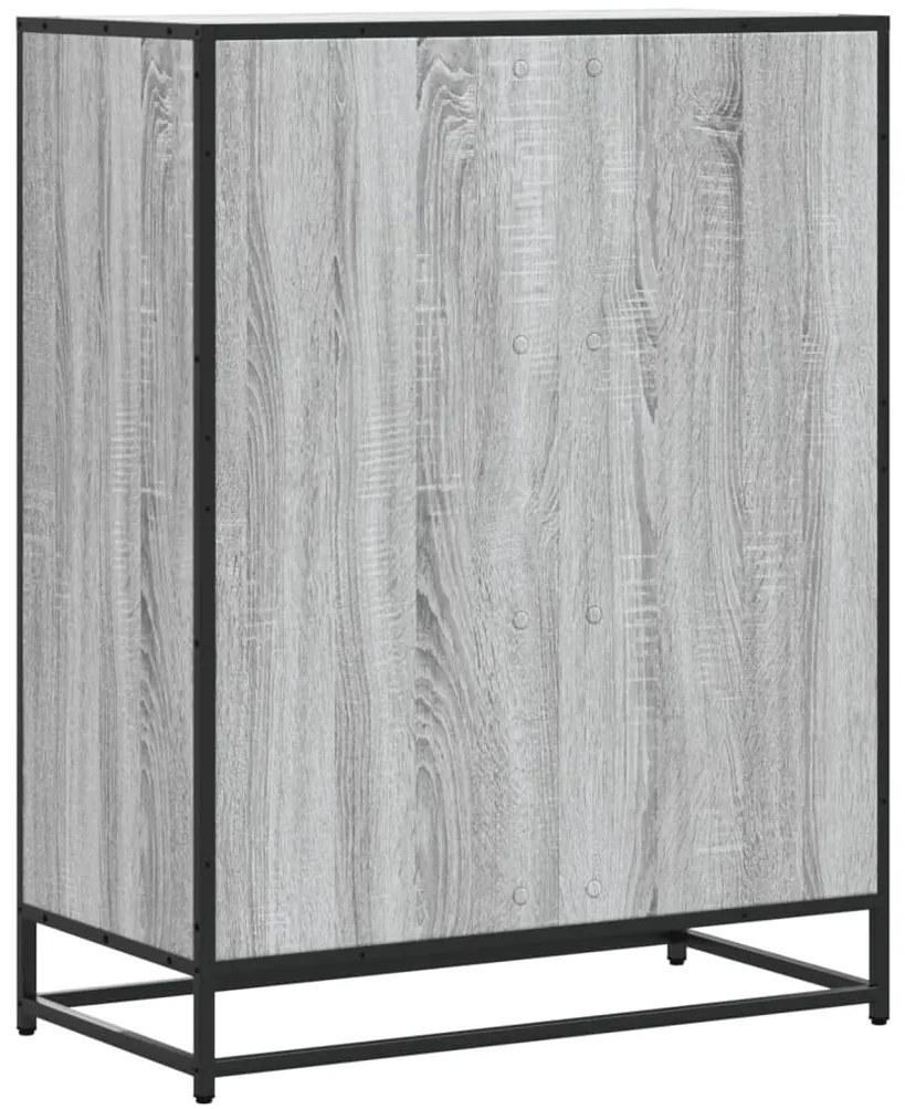 Sapateira 75x38x97,5 cm deriv. de madeira/metal cinzento sonoma