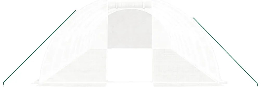 Estufa com estrutura de aço 32 m² 8x4x2 m branco