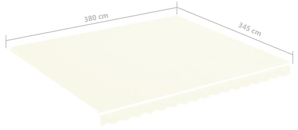 Tecido de substituição para toldo 4x3,5 m cor creme