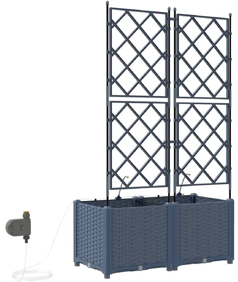Jardineiras de Jardim 1 pc Cinzeto 80 x 40 x 142 cm Plástico