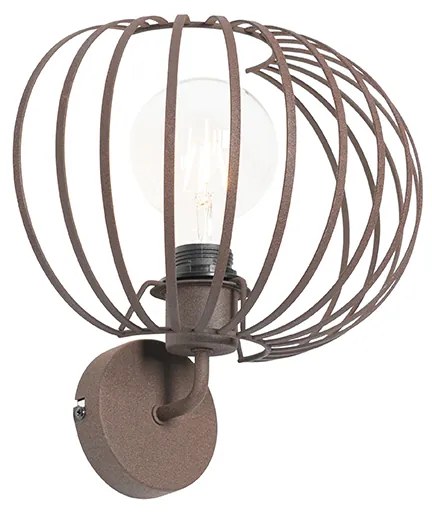 Candeeiro de parede design castanho ferrugem 30 cm - Johanna Design