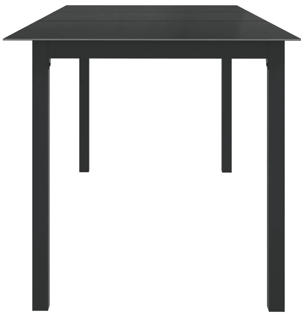 9 pcs conjunto de jantar para jardim alumínio antracite
