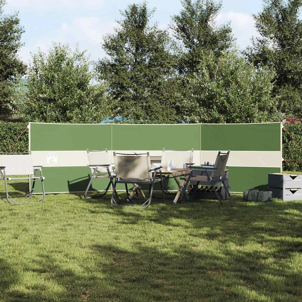 Corta-vento de campismo 490x123 cm impermeável verde