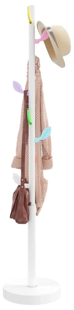 vidaXL Bengaleiro 172 cm ferro revestido a pó branco