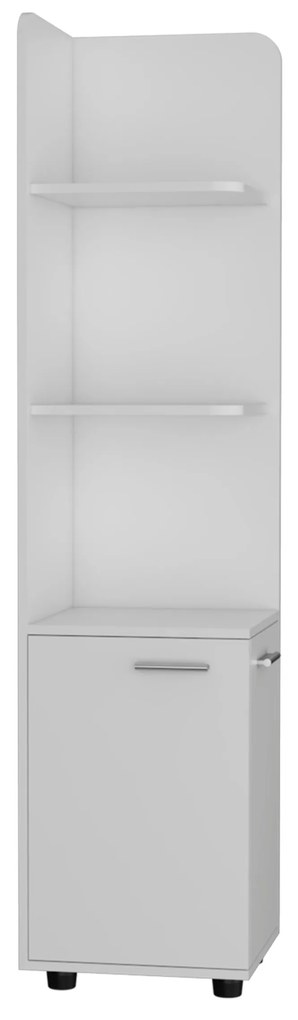 Armário canto cozinha de despensa Malibu com 2 portas e 3 prateleiras, 158 x 14,1 x 14,7 cm branco