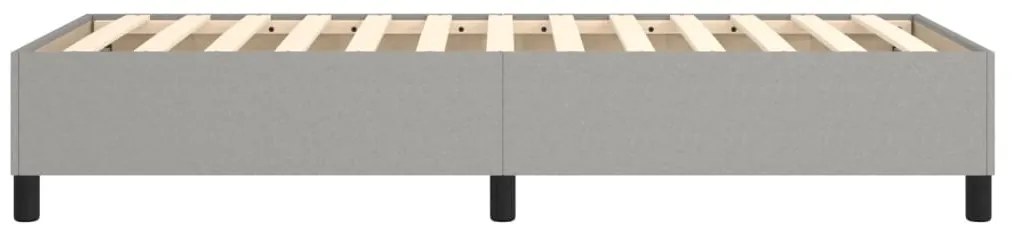 Estrutura de cama sem colchão 90x200 cm tecido cinzento-claro