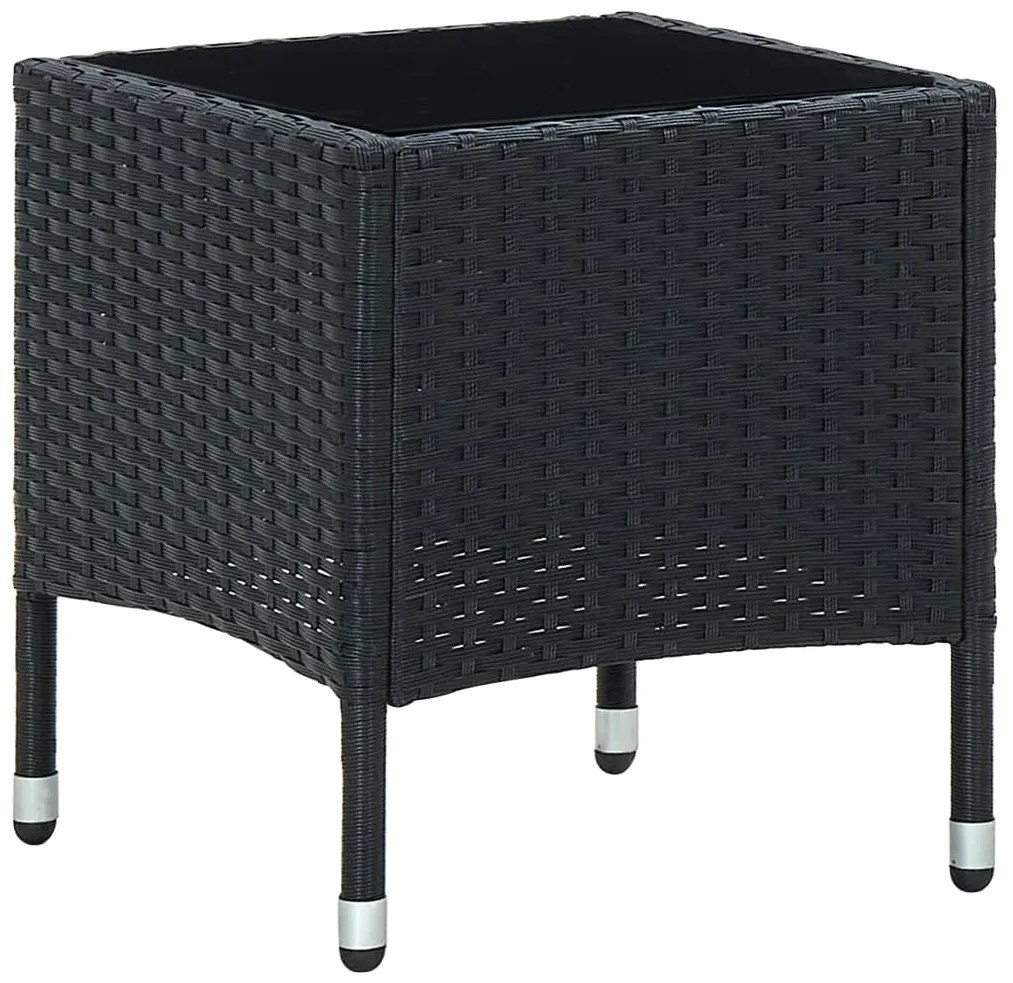 Mesa de jardim 40x40x45 vime PE preto