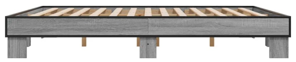 Estrutura de cama 200x200 cm derivados madeira/metal