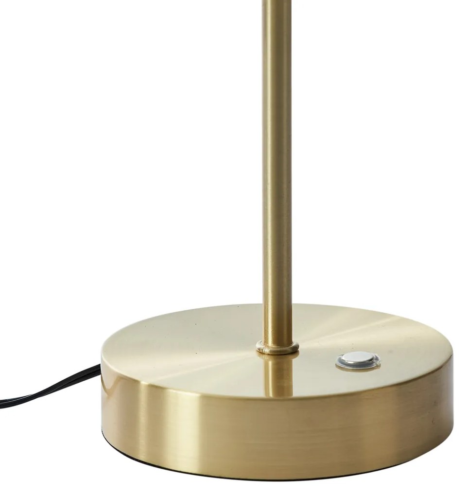Candeeiro de Mesa Design Dourado com Vidro Opalino incl. LED Regulável - Joya