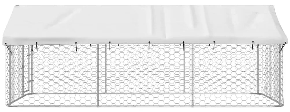 Canil de exterior com telhado 400x200x150 cm