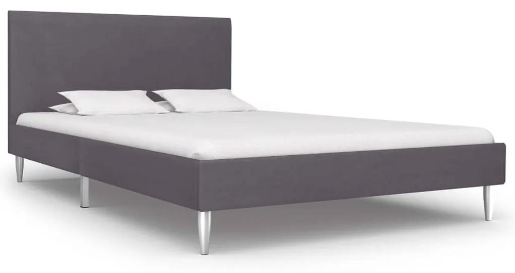 Estrutura de cama 120x200 cm tecido cinzento