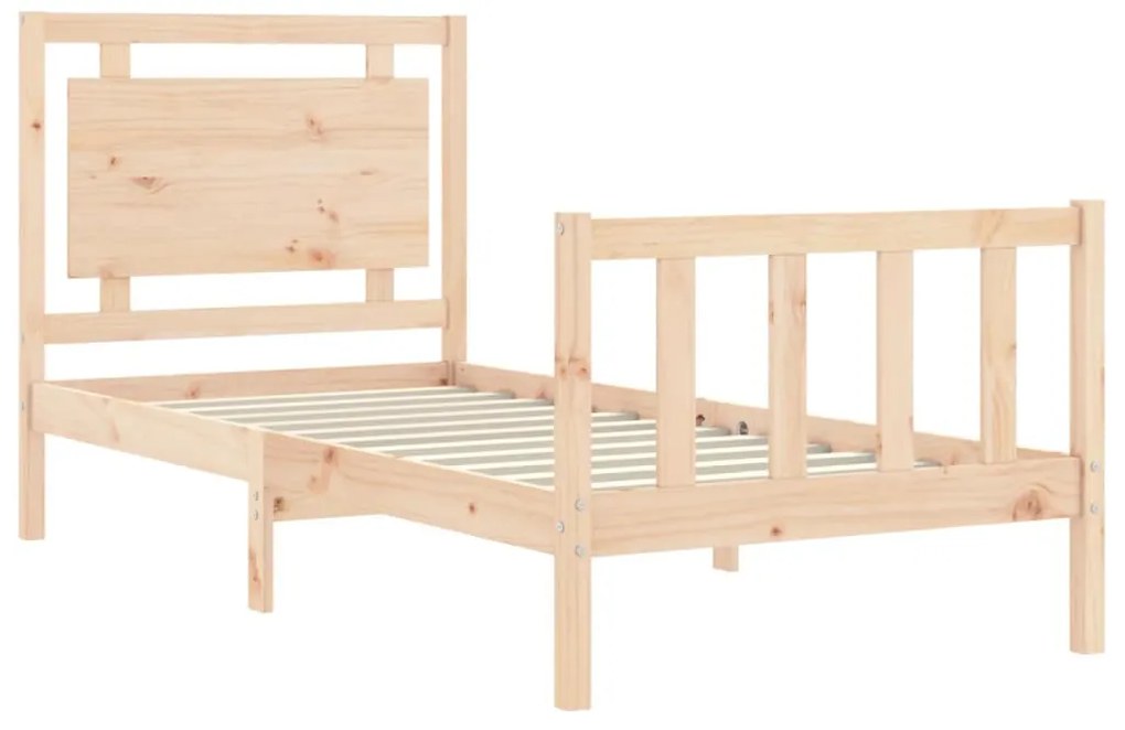 Cama sem colchão 100x200 cm madeira de pinho maciça
